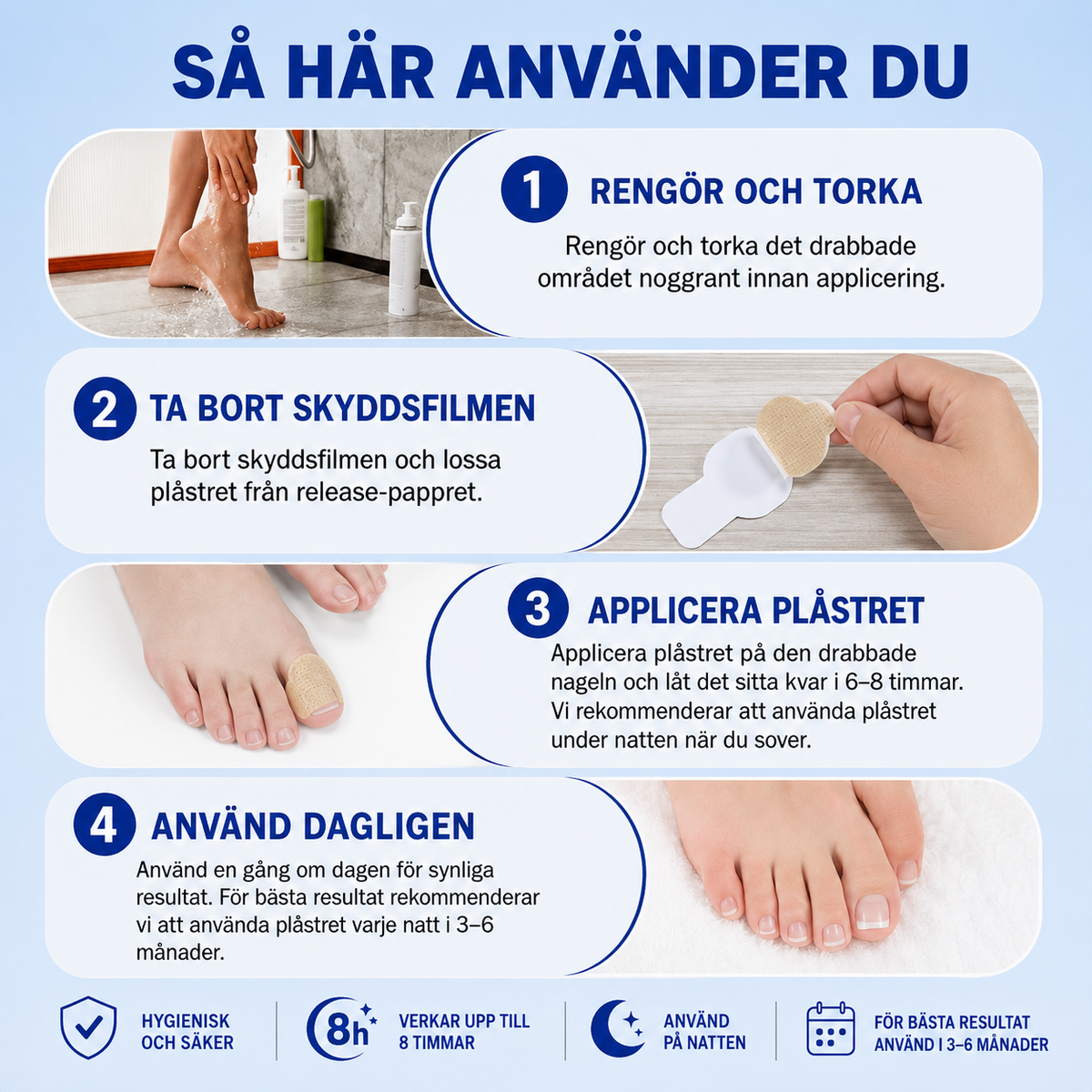Nailfix - Svampplåster för nagelreparation